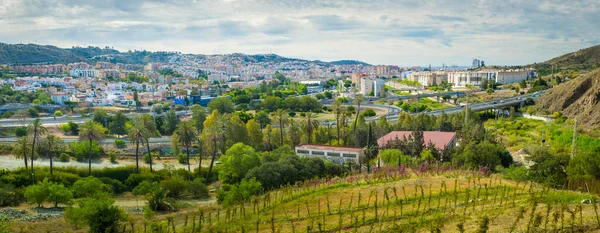 Malaga Hiszpania Kwiecień 2023 Krajobraz Panoramiczny Malagi Andaluzji Hiszpania — Zdjęcie stockowe