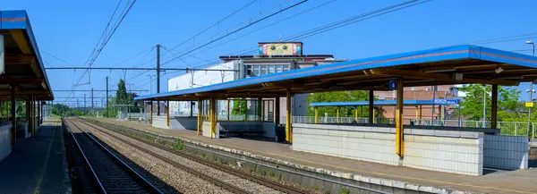 Malines Belgien Maj 2023 Utsikt Över Järnvägsstationen Mechelen Nekkerspoel — Stockfoto