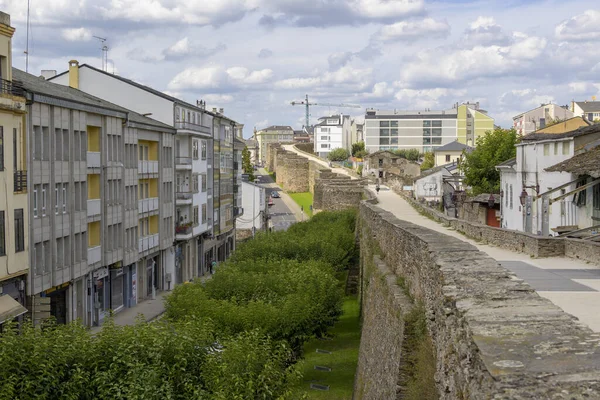 Lugo Espagne Septembre 2023 Vue Sur Ancien Mur Romain Entourant — Photo