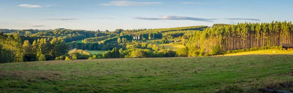 Panorama Landelijke Landbouwweiden Van Galicië Spanje — Stockfoto