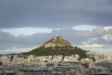 Atina, Yunanistan, 26 Kasım: Atina, Yunanistan 'daki Lycabettus Tepesi