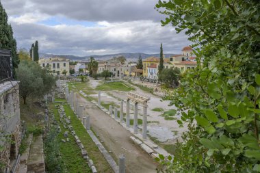 Atina, Yunanistan, 26 Kasım 2023: Atina, Yunanistan 'daki Roma Forumuna