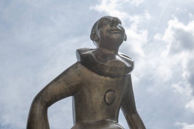 Eupen, Belçika, 6 Ağustos 2024: Johann Joseph Braun tarafından Belçika 'nın Eupen kentinde yapılan bir heykel.