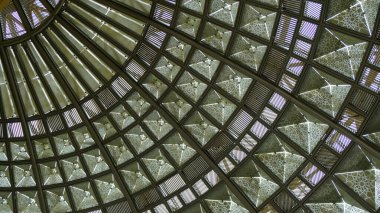 Glass ceiling at Union Station, the main railway station in Los Angeles, USA