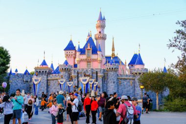 Sleeping Beauty Castle at Disneyland in Anaheim, Orange County, California, USA clipart