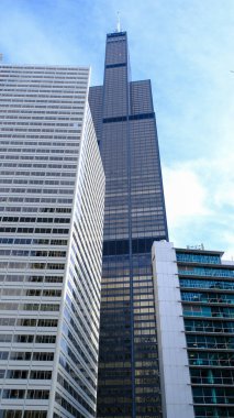Willis Tower, once called Sears Tower, in Chicago, Illinois, USA is the third tallest building in the Western Hemisphere