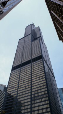 Willis Tower, once called Sears Tower, in Chicago, Illinois, USA is the third tallest building in the Western Hemisphere