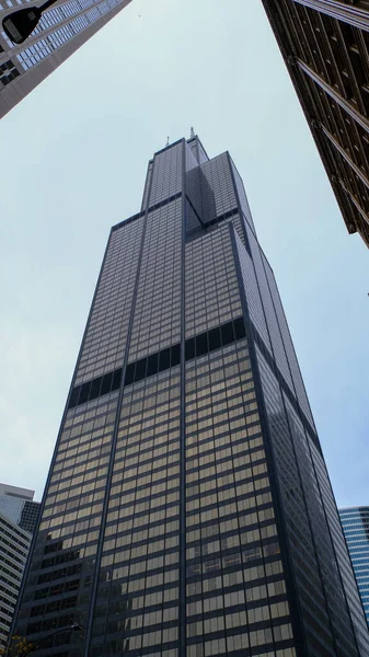 Willis Tower, once called Sears Tower, in Chicago, Illinois, USA is the third tallest building in the Western Hemisphere