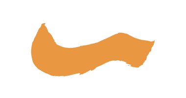 Beyaz arka planda izole edilmiş resim için güzel bir leke fırçası. Soyut sanat fırçaları