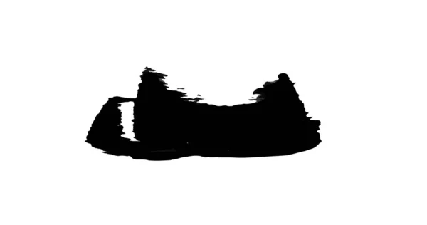 Красива Пензлик Малювання Ізольовано Білому Тлі Абстрактні Художні Пензлі — стокове фото