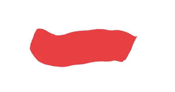 Vacker Röd Utstryk Borste För Målning Isolerad Vit Bakgrund För — Stockfoto