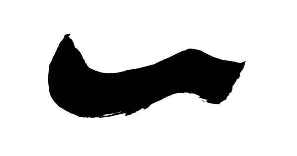 Mooie Zwarte Smear Borstel Voor Het Schilderen Geïsoleerd Witte Achtergrond — Stockfoto