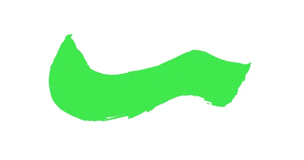 Красива Зелена Пензлик Фарбування Ізольовано Білому Тлі Арт Дизайну — стокове фото