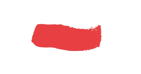 Красива Червона Пензлик Малювання Ізольовано Білому Тлі Арт Дизайну — стокове фото