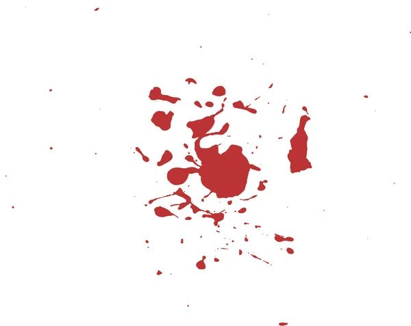 絵画のための赤いブラシ 抽象滴とスプラッシュ — ストック写真
