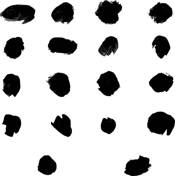 Szczotki Wektorowe Malowania Artystycznego Czarny Plusk Kroplami Plamami — Zdjęcie stockowe
