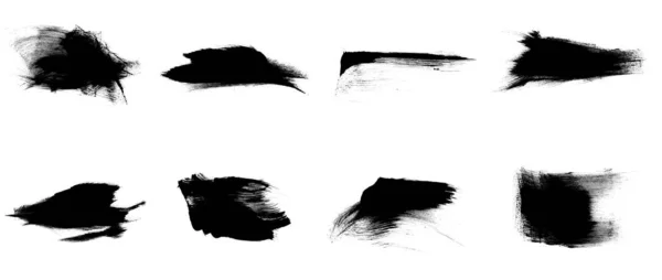 Modern paint brushes background. Paint strokes isolated on white