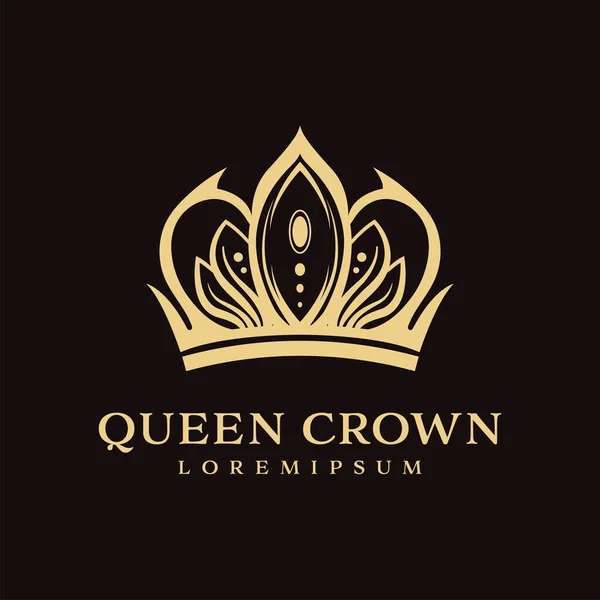 Abstrakcyjne Logo Złotej Korony Design Symbol Premium Nowoczesny Luksusowy Znak Grafika Wektorowa