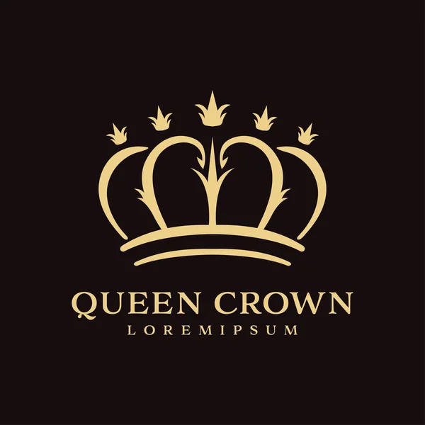 Абстрактный Логотип Золотой Короны Дизайн Премиум Символ Современный Знак Элемента Лицензионные Стоковые Векторы