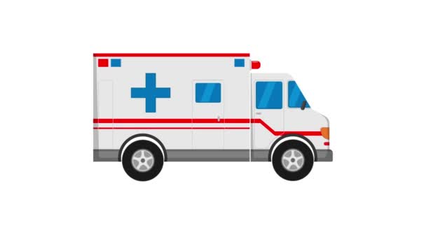 紧急救援救护车 4K视频运动图形动画 — 图库视频影像