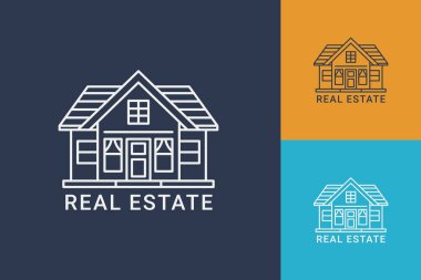 Gayrimenkul şirketinin ev logosu sanat tasarımı