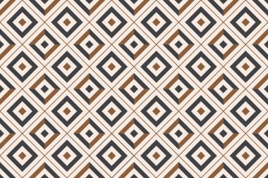 Kahverengi ve siyah kareli, dikişsiz desen. Kare şekiller farklı..