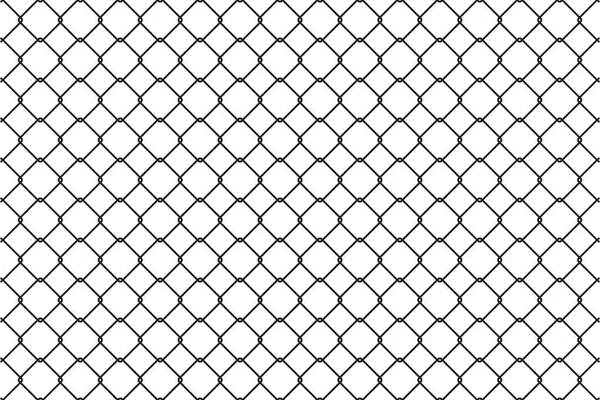 Beyaz arkaplandaki kusursuz zincir çit deseni bir çevreleme ve sınır hissi verir..