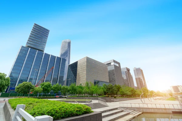 Modern City High Rise China Ningbo Cbd — Stock Photo, Image