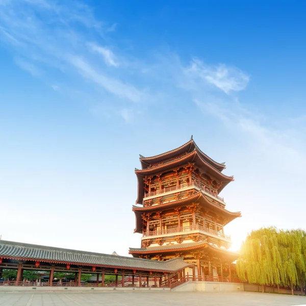 Eski binalar: pagoda. Xi 'an, Çin.