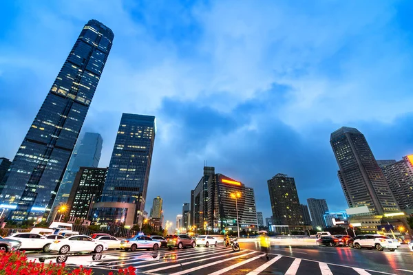 stock image The city's tall buildings and high-speed cars, the urban landscape of Changsha, China.