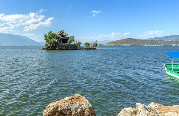 Τοπίο Της Λίμνης Erhai Που Βρίσκεται Στο Dali Yunnan Κίνα Εικόνα Αρχείου