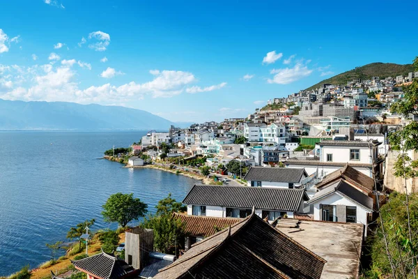 Διάσημη Παλιά Πόλη Dali Και Λίμνη Erhai Στο Yunnan Κίνα Royalty Free Φωτογραφίες Αρχείου