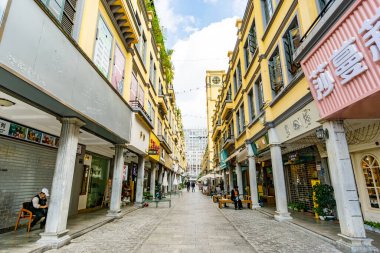 Kunming, Çin - 17 Ekim 2023: Kunming 'in eski sokak bölgesi.