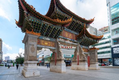 Changsha, ÇİN-SEPTEMBER 22. 2023: Taiping Caddesi antik Changsha şehrinin en eksiksiz caddesi.