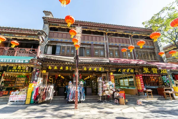 Kunming China Oktober 2023 Street Guandu Ancient Town Downtown Kunming Stockfoto