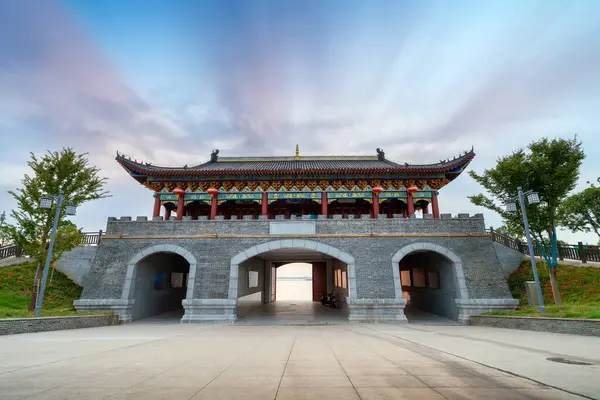 Ερείπια Της Κινεζικού Τύπου Πύργους Της Πόλης Yueyang Κίνα — Φωτογραφία Αρχείου