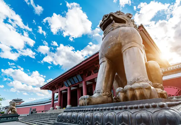 Chongsheng Tempel Drie Pagodas Dali Stad Yunnan Provice China Rechtenvrije Stockafbeeldingen