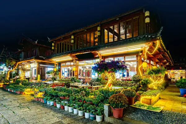 Παλιά Πόλη Του Lijiang Είναι Ένα Μνημείο Παγκόσμιας Κληρονομιάς Της Royalty Free Φωτογραφίες Αρχείου