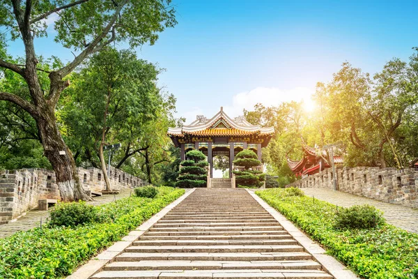 Gli Antichi Edifici Nel Tianxin Pavilion Park Changsha Cina — Foto Stock