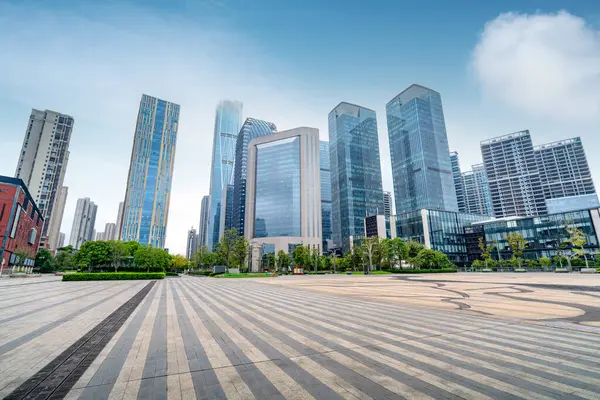 Skyscrapers Financial District Changsha Hunan China Stock Image