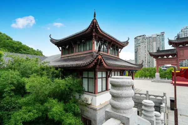 Ancient Architecture Huanghelou Park Wuhan China lizenzfreie Stockfotos