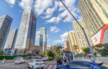 KUNMING, ÇİN - 17, 2023 Kunming, Çin şehir manzarası.