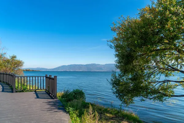 stock image Landscape of Erhai Lake, located in Dali, Yunnan, China.