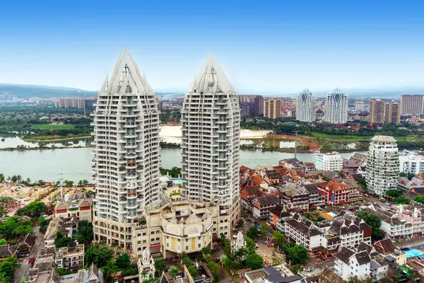 stock image Southeast Asian style architecture in Xishuangbanna, Yunnan, China.