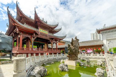 Nanchang, ÇİN-SEPTEMBER 12024: Nanchang Wanshou Sarayı Tarihi ve Kültür Bölgesi.