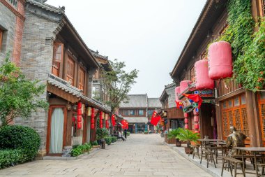 Luoyang, ÇİN-SEPTEMBER 26. 2020: Luoyi Antik Kenti Çin medeniyetinin önemli doğum yerlerinden biridir.