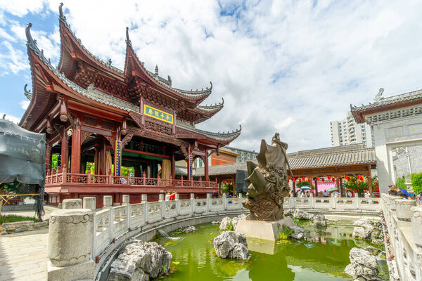 Наньчан, КИТАЙ-СЕНТЯБРЬ, 1 2024 год: Дворец Наньчан Ваньшу, исторический и культурный район.