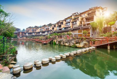 Dishui Miao kasabası Miao halkının toplandığı küçük bir kasabadır, Pingbian County, Yunnan, Çin.