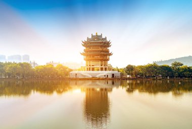 Honghe Su Köyü Sahne Bölgesi, Mile, Yunnan, Çin 'de Çin tarzı binalar..