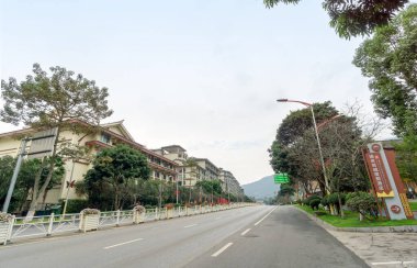 Pingbian, Yunnan, China ,7 Novembe 2024 : Street view of the county town, the only Miao autonomous county in Yunnan Province. clipart